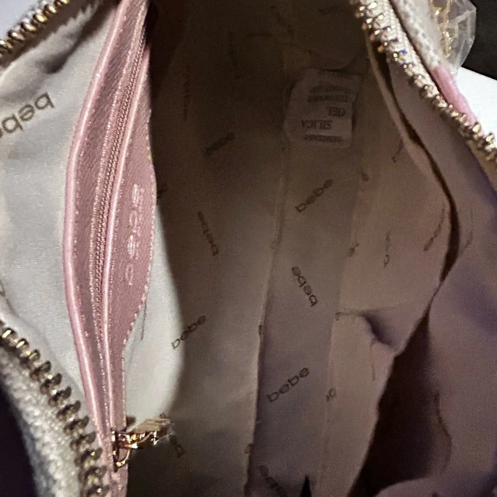 Bebe Beige and Pink Shoulder Bag - Picture 6 of 8